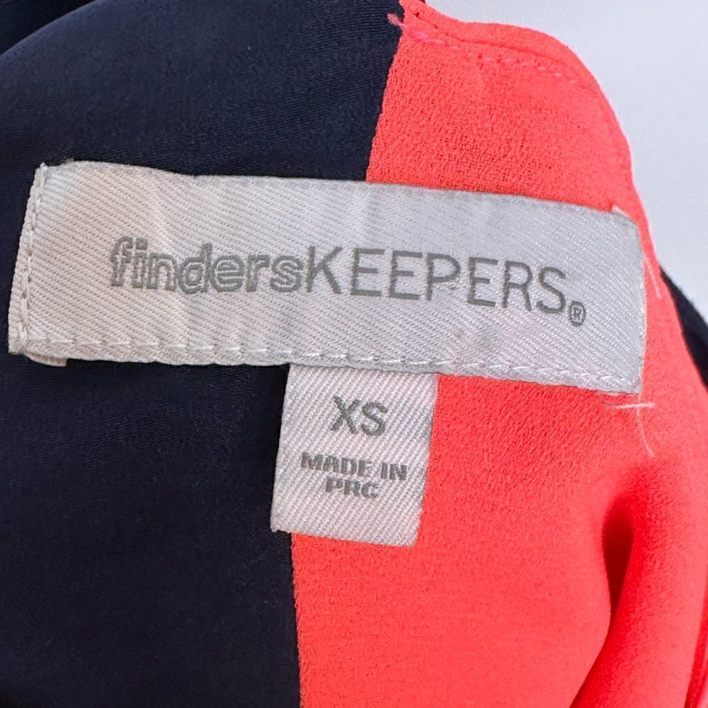 Finders Keepers Asymmetrical Maxi Mini Dress Navy Pink Extra Small - Picture 9 of 11